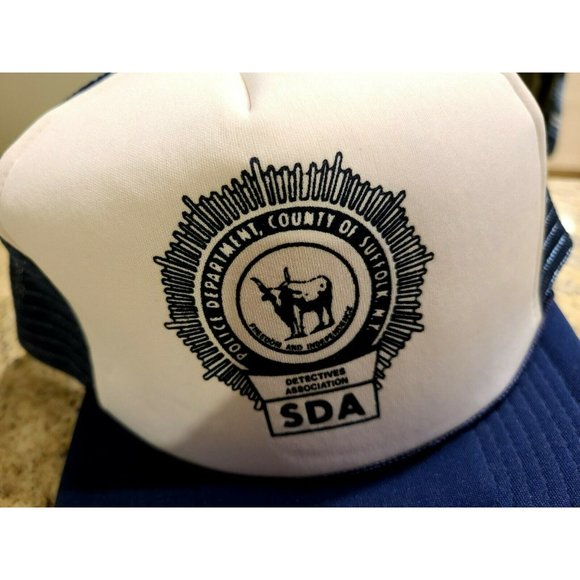 Vtg SDA Police Department Suffolk County NY Detectives Assoc. Mesh Snap Back Hat - Picture 2 of 8
